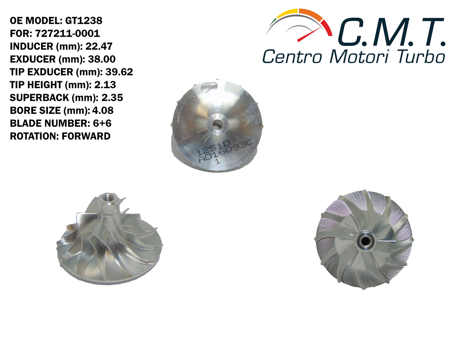 Girante Compressore in Avional 1251