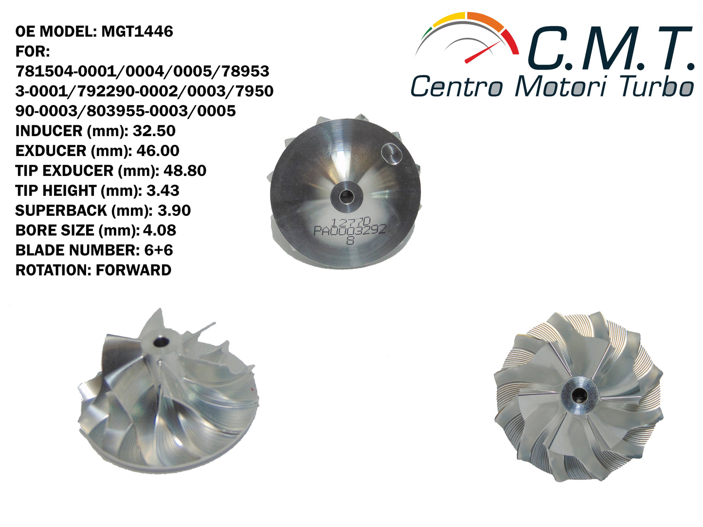 Girante Compressore in Avional 1277