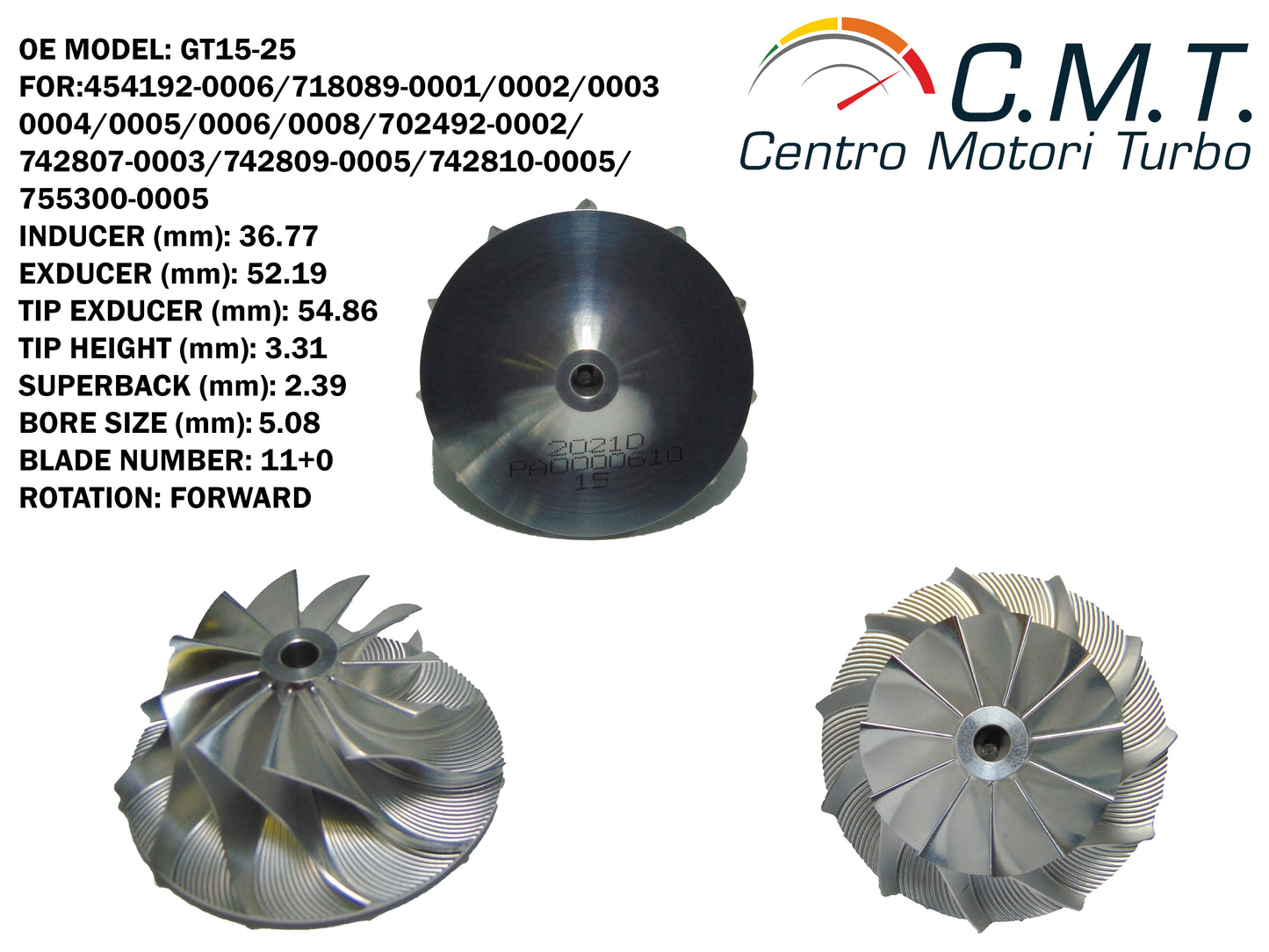 Girante Compressore in Avional 2021