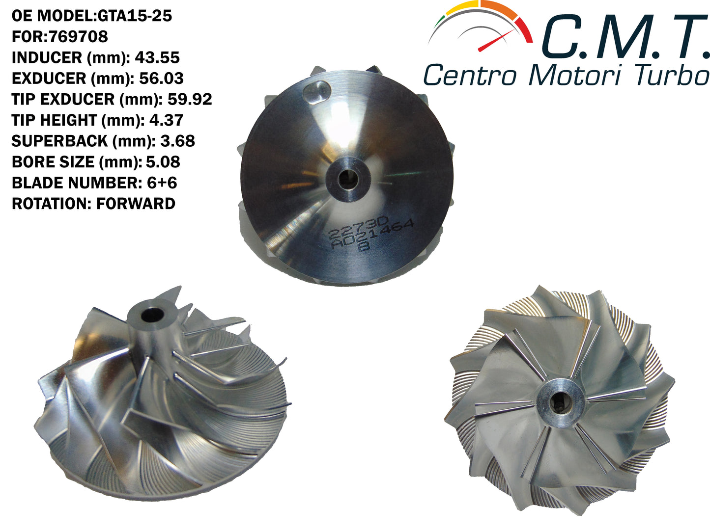 Girante Compressore in Avional 2273