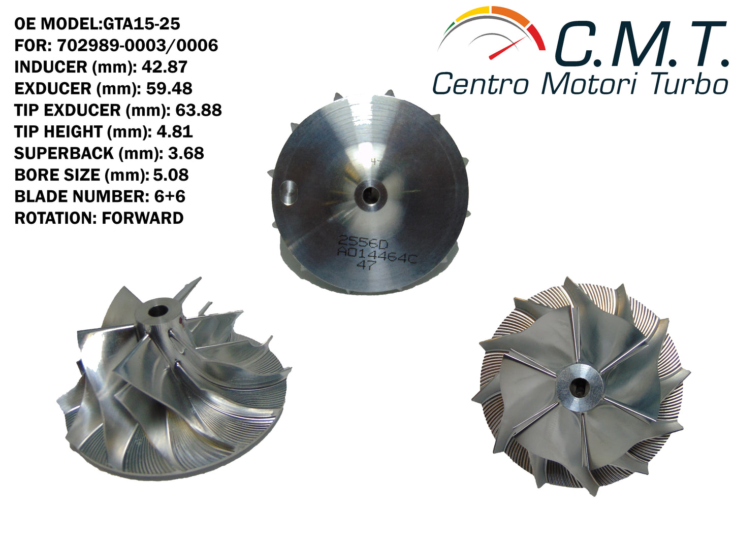 Girante Compressore in Avional 2556