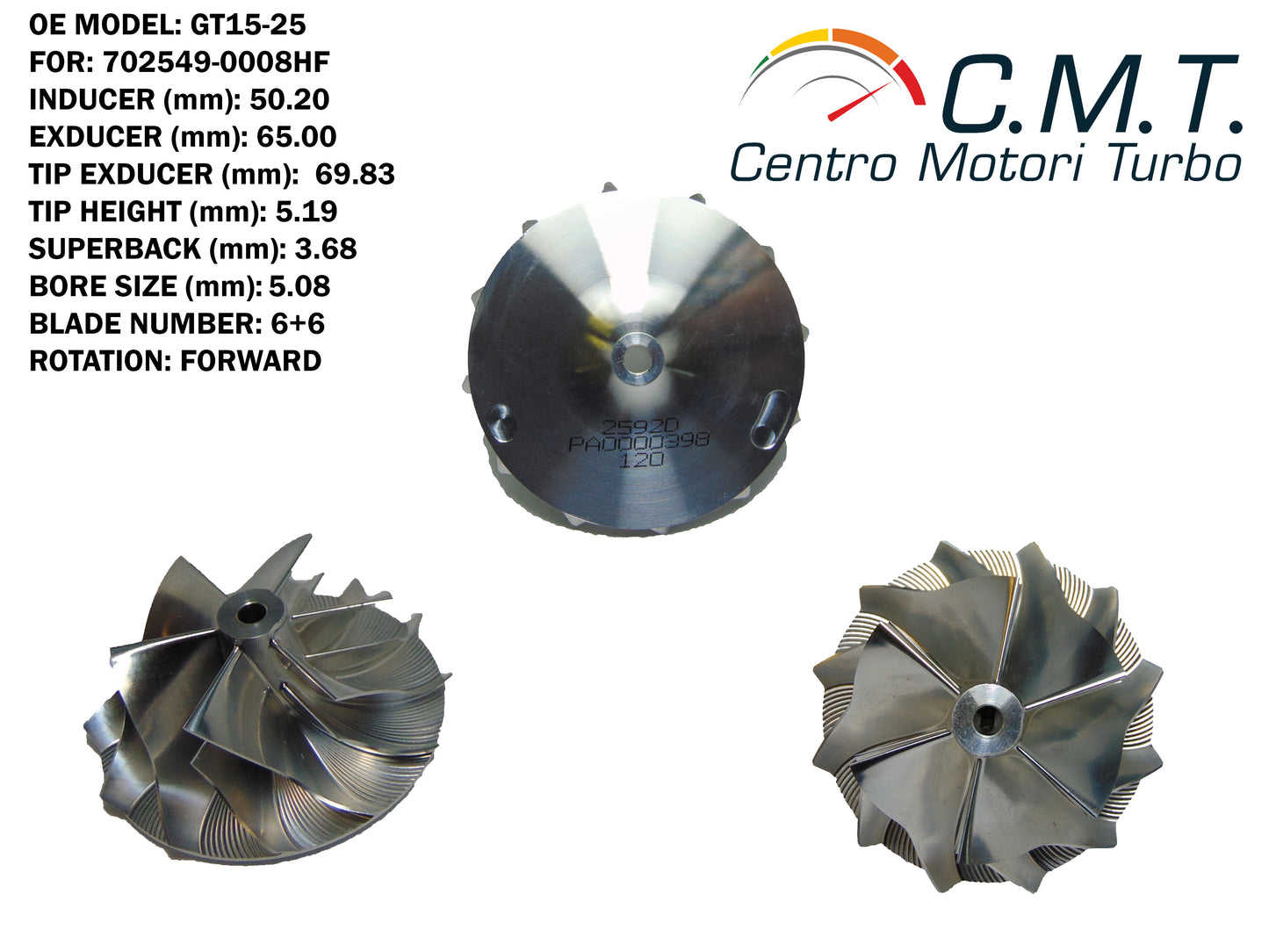 Girante Compressore in Avional 2592