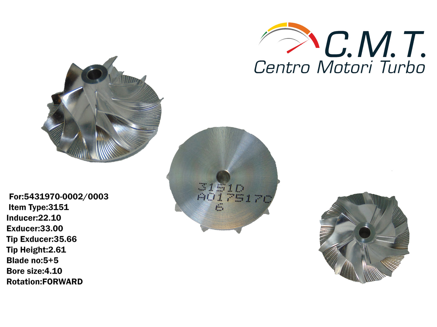 Girante Compressore in Avional 3151