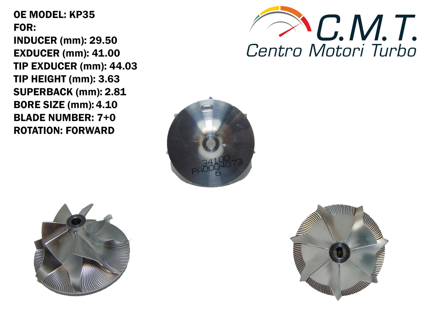 Girante Compressore in Avional 3410