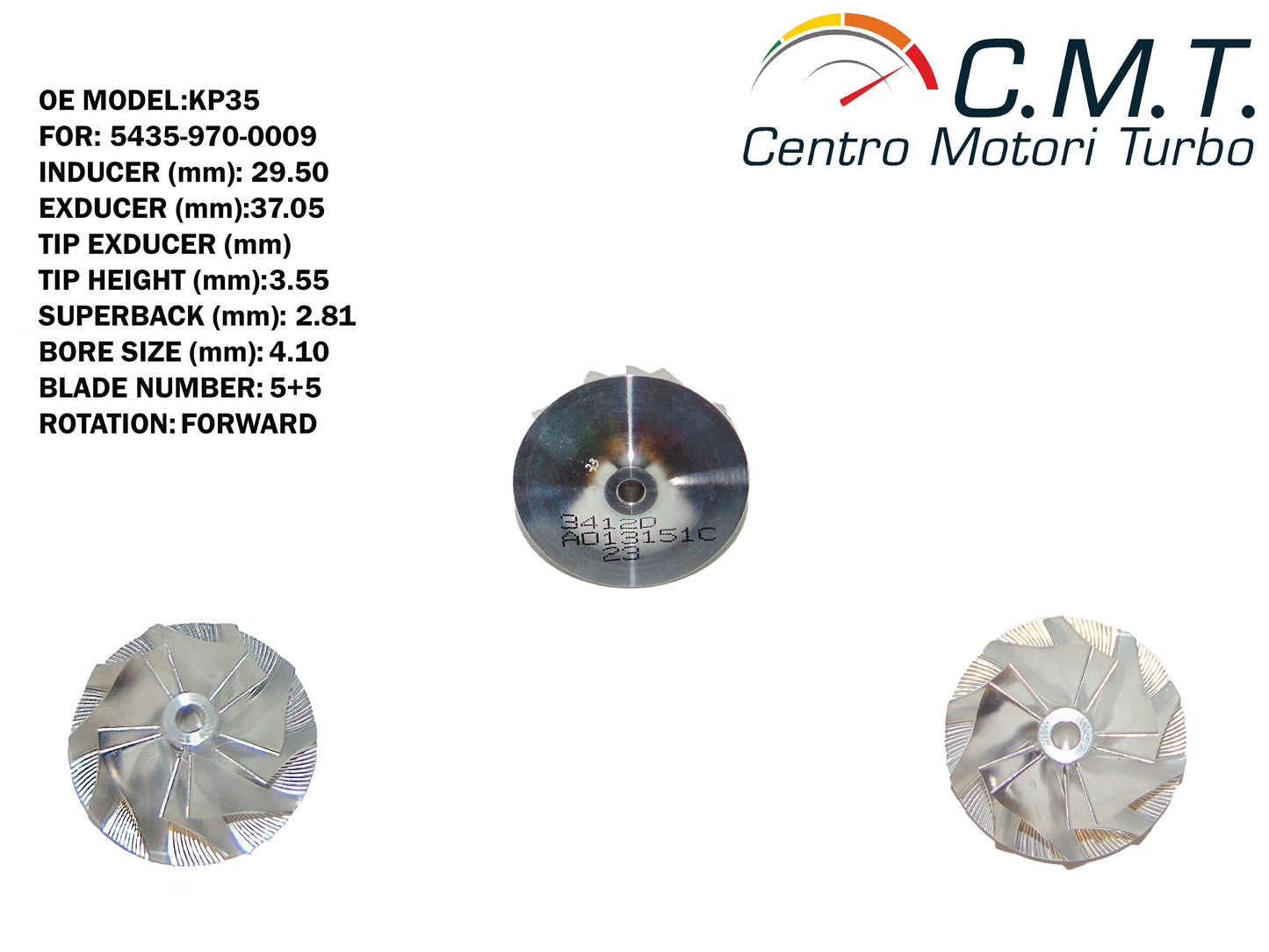 Girante Compressore in Avional 3412