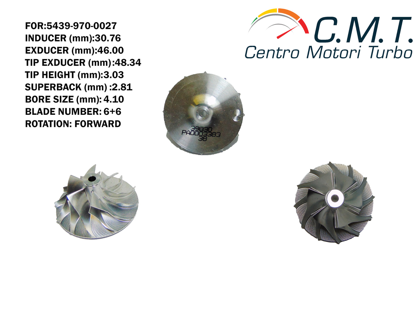 Girante Compressore in Avional 3903
