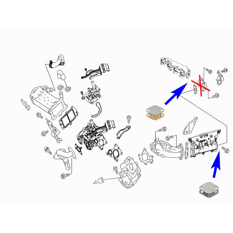 PLACA DE INCHIDERE SUPPA EGR 4MM CU GARNITURILE PENTRU MERCEDES CU MOTOARE DIESEL OM 651 2.2 CDI