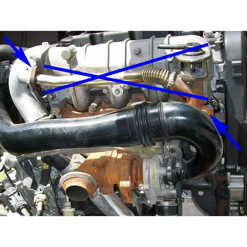 Placa de blaning de válvulas EGR de 4 mm con sellos para motores Peugeot, Citroen, Fiat HDI 2.0 8V