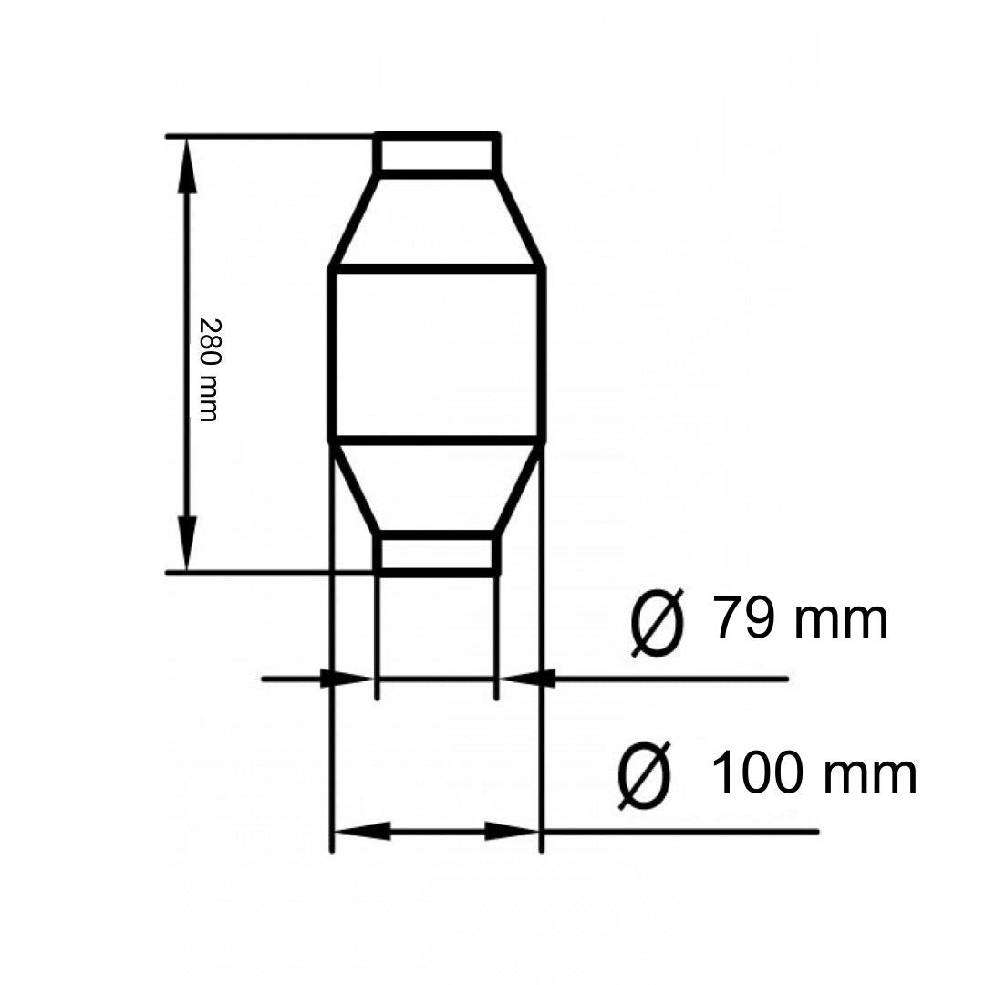 Catalizzatore sportivo 200 celle metallico