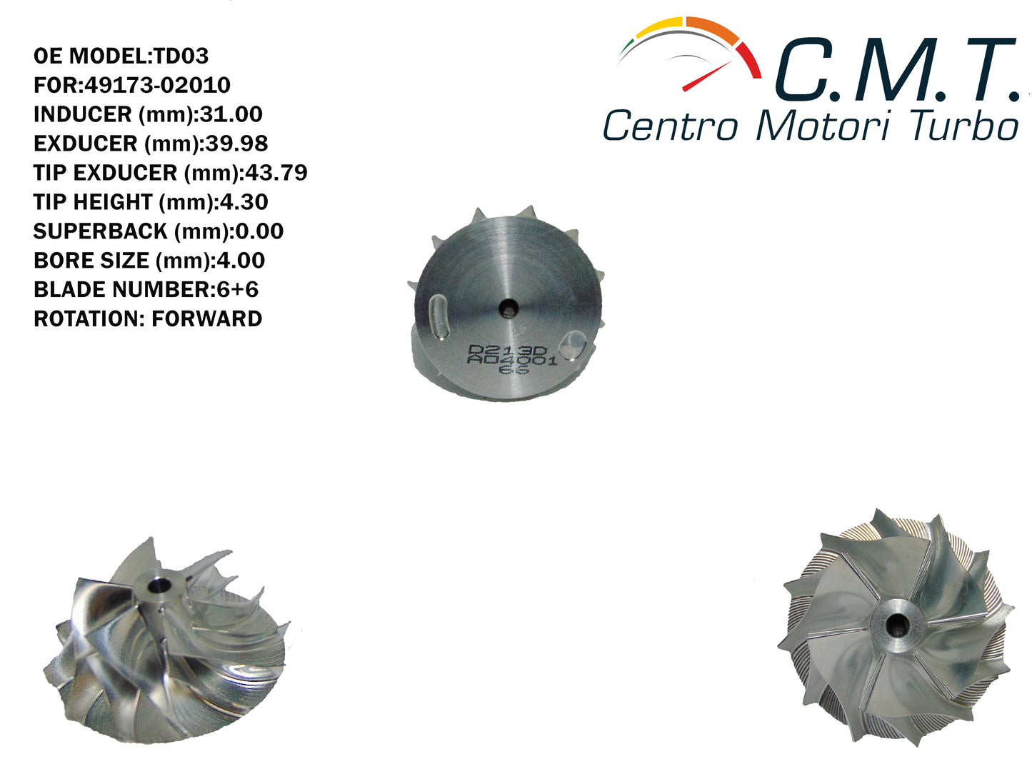 Girante Compressore in Avional D213