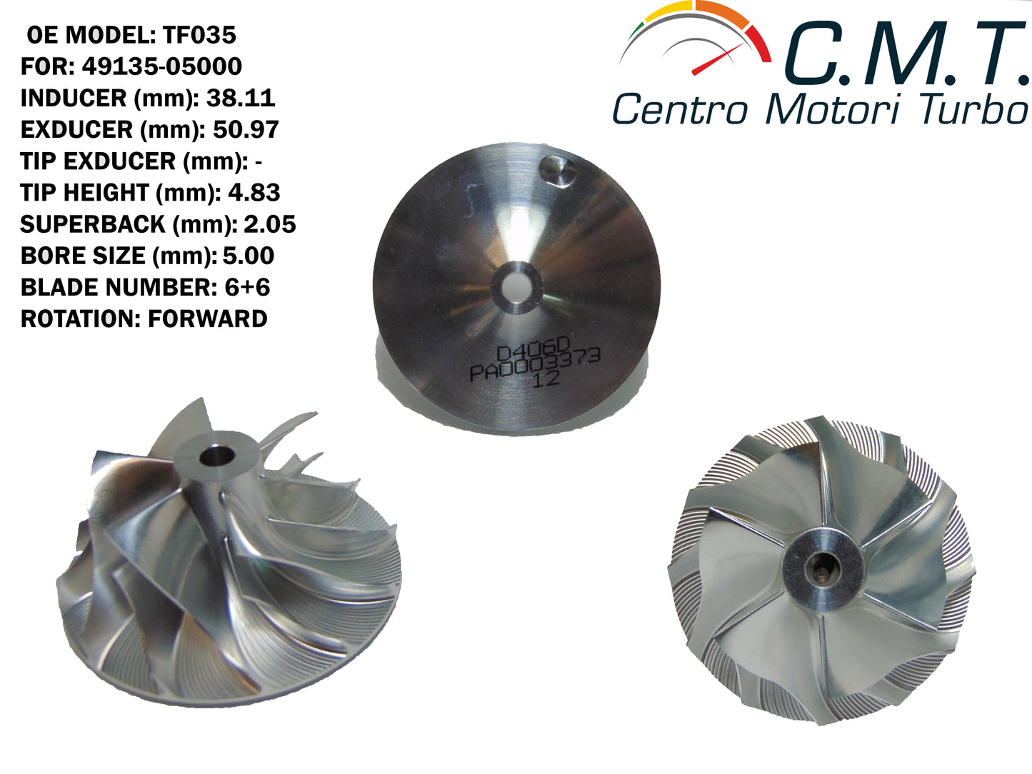 Girante Compressore in Avional D406