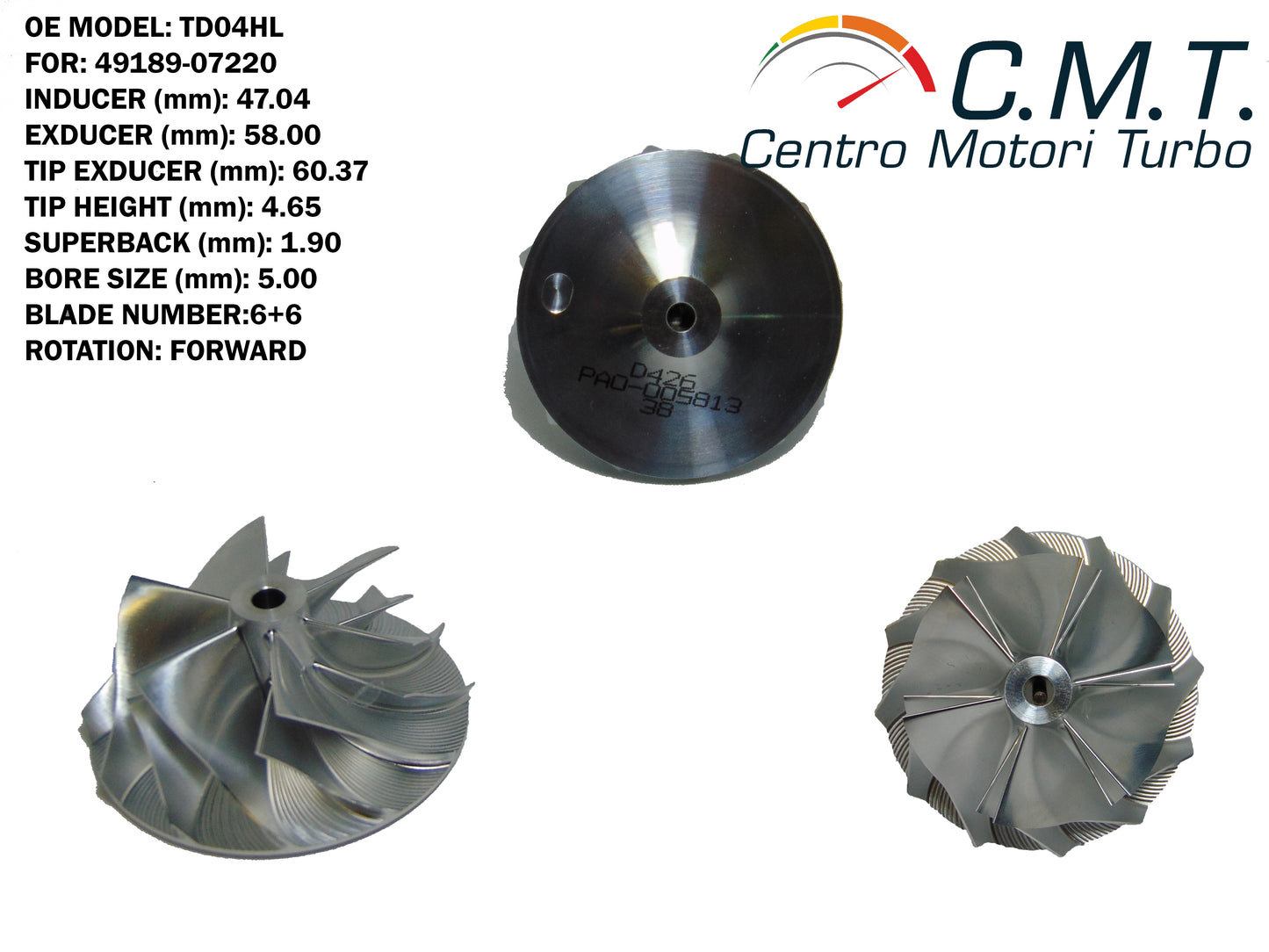 Girante Compressore in Avional D426