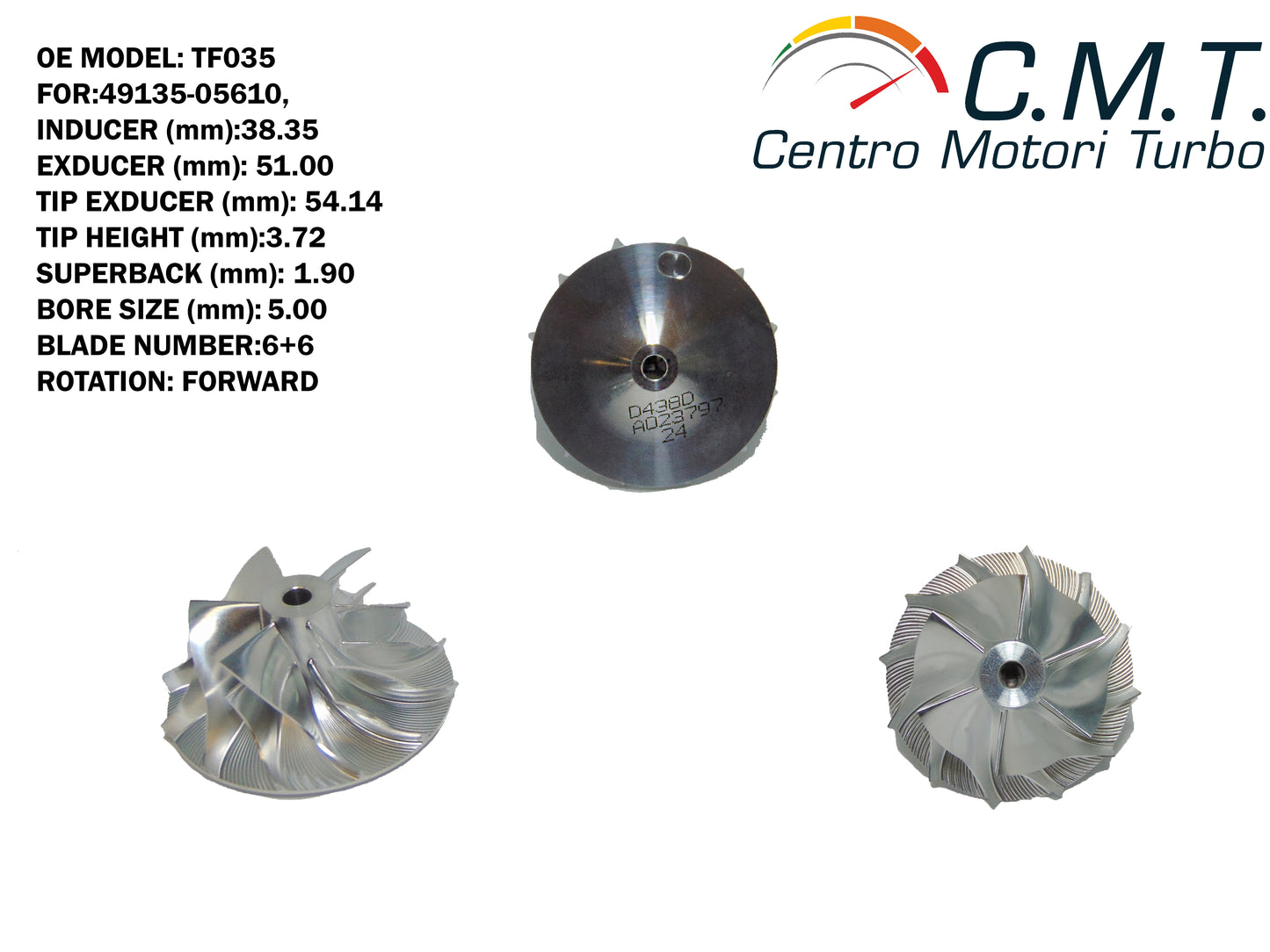 Girante Compressore in Avional D438