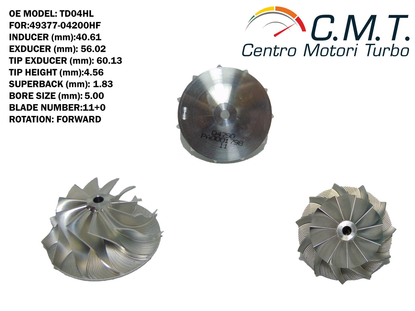 Girante Compressore in Avional D479