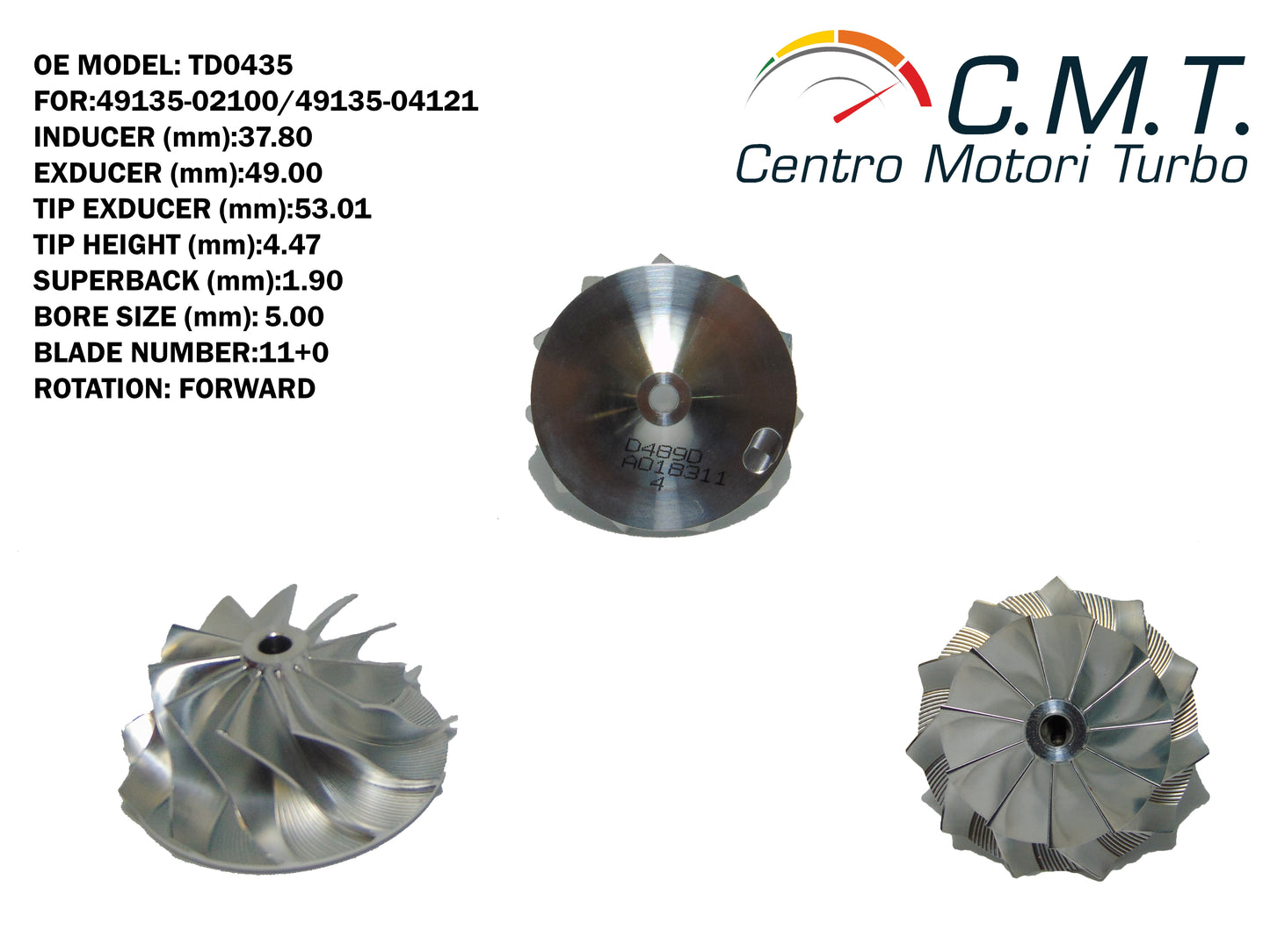 Girante Compressore in Avional D489