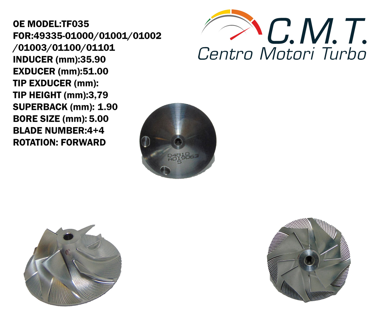 Girante Compressore in Avional D4B1