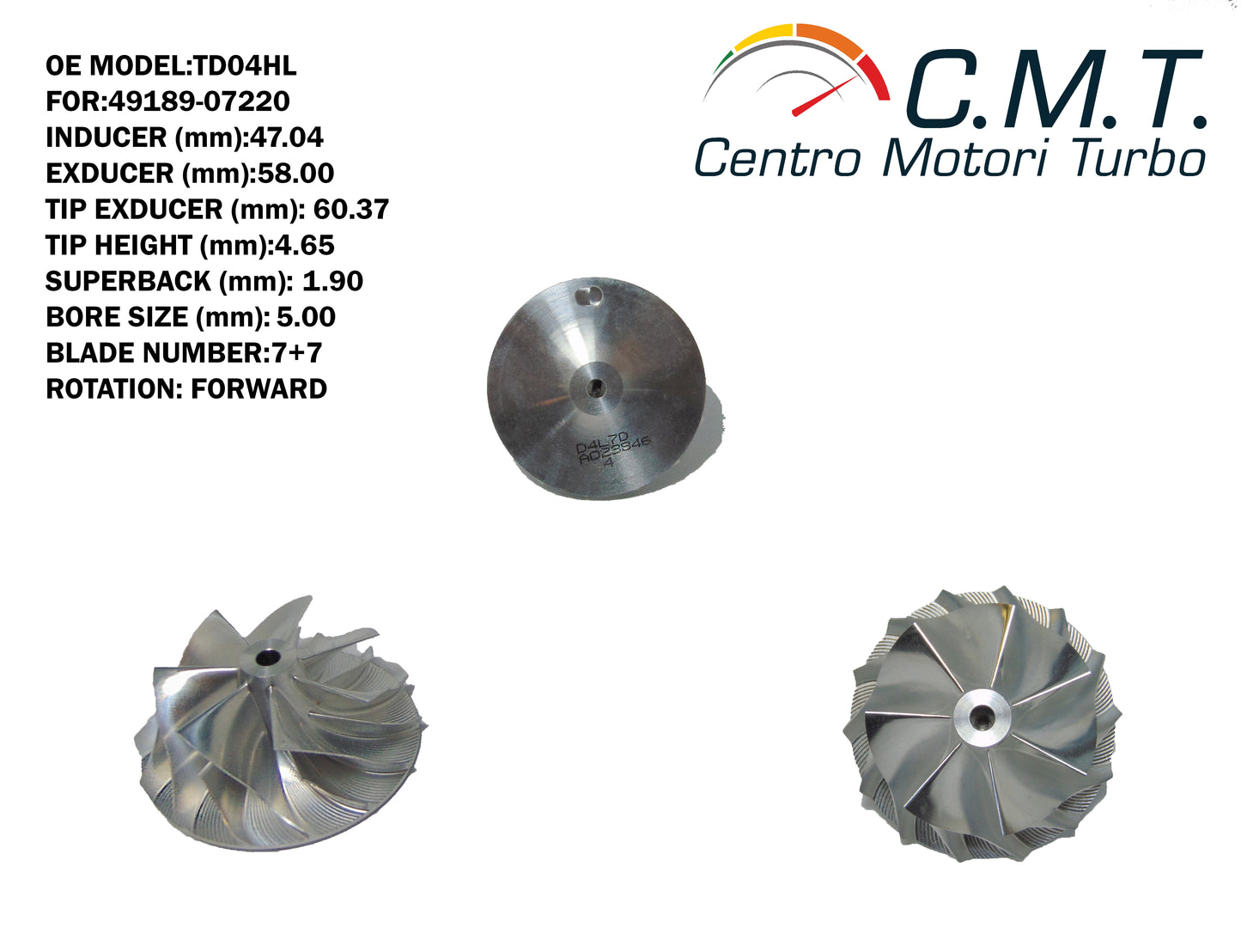 Girante Compressore in Avional D4L7