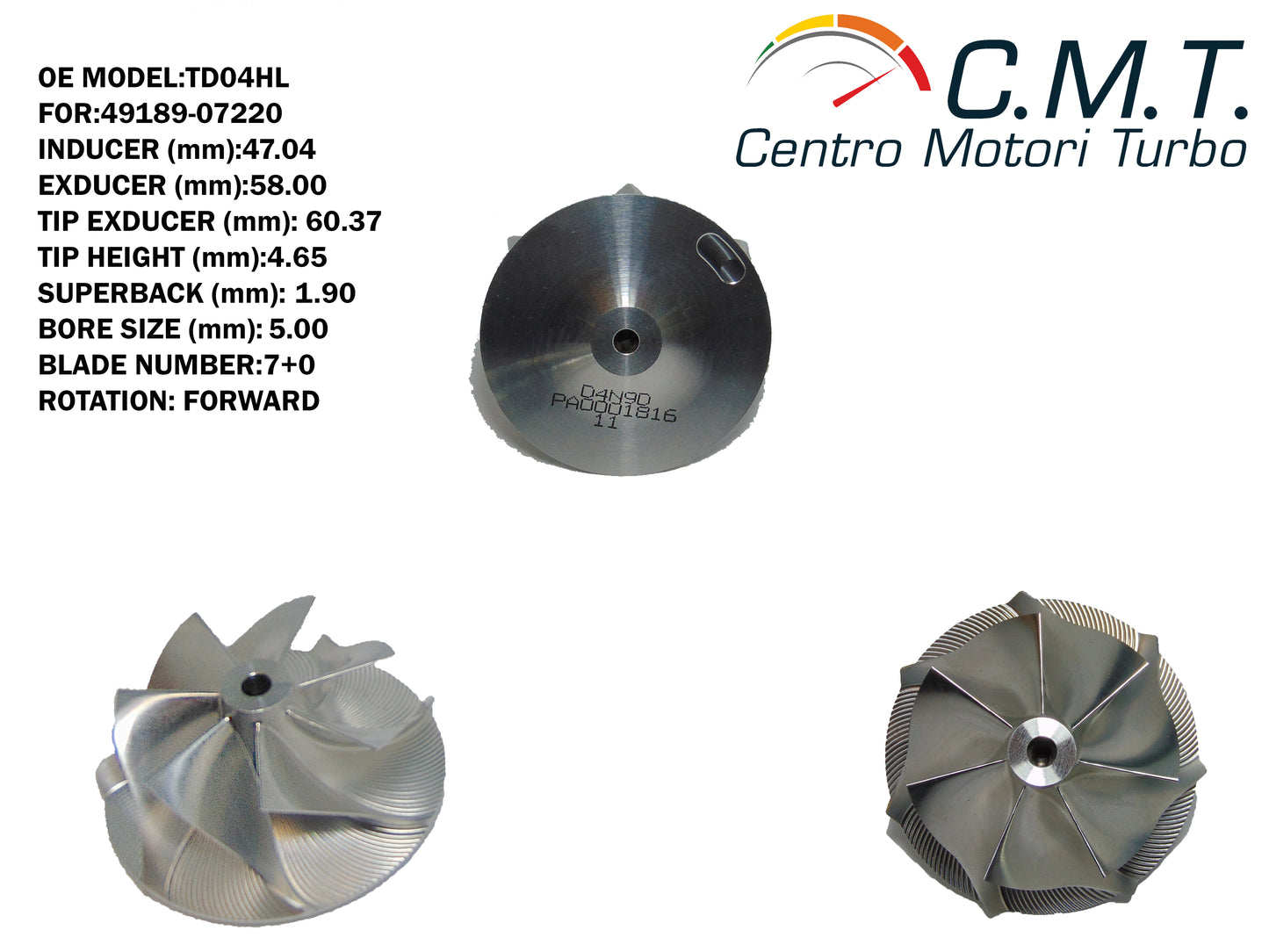 Girante Compressore in Avional D4N9