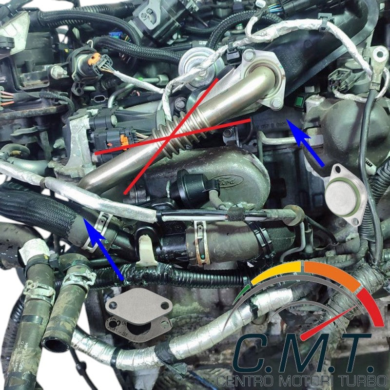 TAPPO PIASTRA DI CHIUSURA VALVOLA EGR PER CITROEN PEUGEOT FIAT FORD VOLVO MITSUBISHI CON MOTORI 1.4 1.5 1.6 TDCI HDI