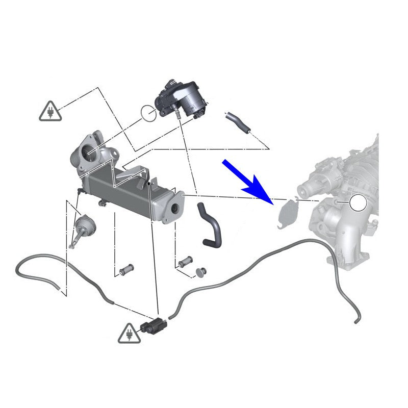 PIASTRA DI CHIUSURA VALVOLA EGR PER MOTORI DIESEL BMW N47 N47S N57 N57S