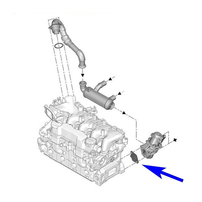 Piastra di chiusura della valvola EGR con guarnizioni per Peugeot Citroen Ford Volvo Mazda con motori 1.4 1.6 HDI TDCi CiTD