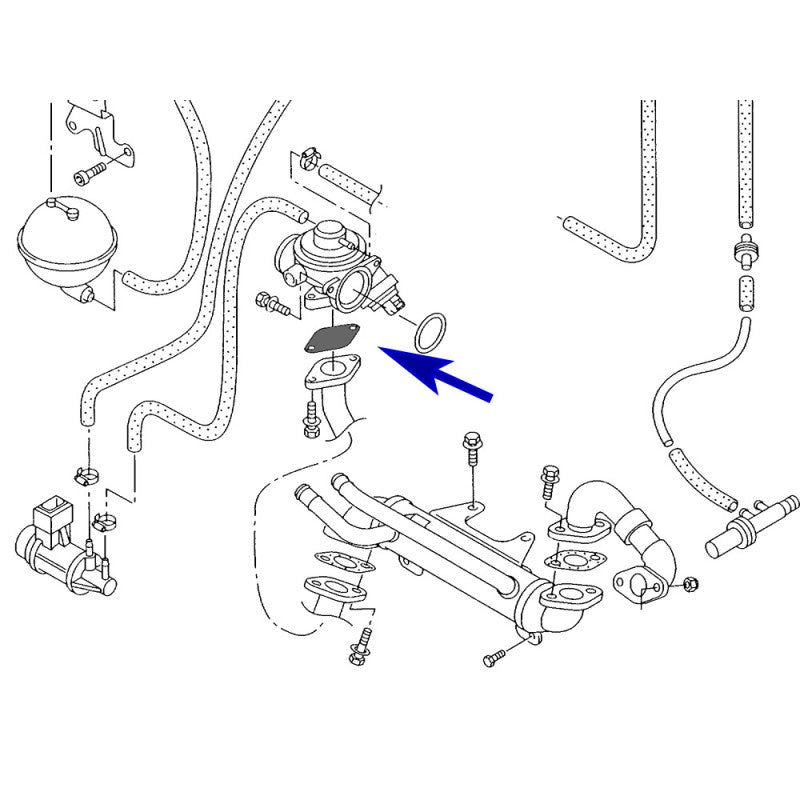 PIASTRA DI CHIUSURA VALVOLA EGR CON GUARNIZIONI PER MOTORI VW AUDI SKODA SEAT TDI