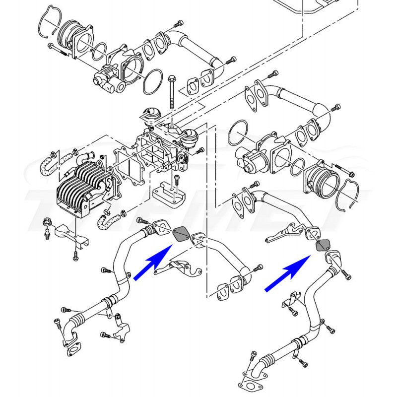 PIASTRE DI CHIUSURA VALVOLA EGR PER VW PHAETON TOUAREG CON MOTORI V10 5.0 TDI