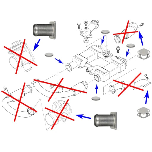 Kit di eliminazione della valvola EGR per BMW E38 E65 con motori diesel M67 4.0