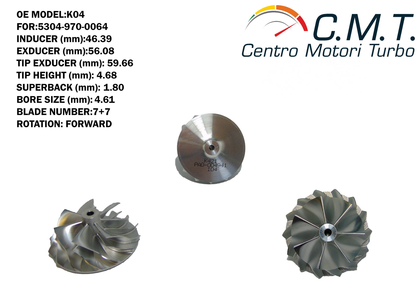 Girante Compressore in Avional K421