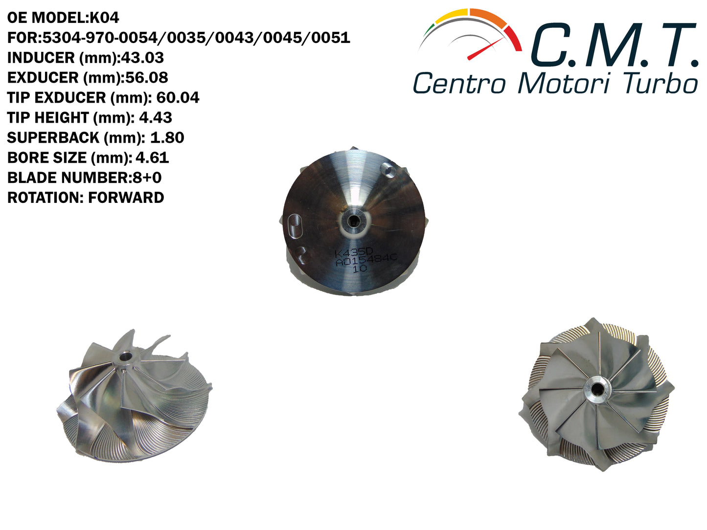 Girante Compressore in Avional K435