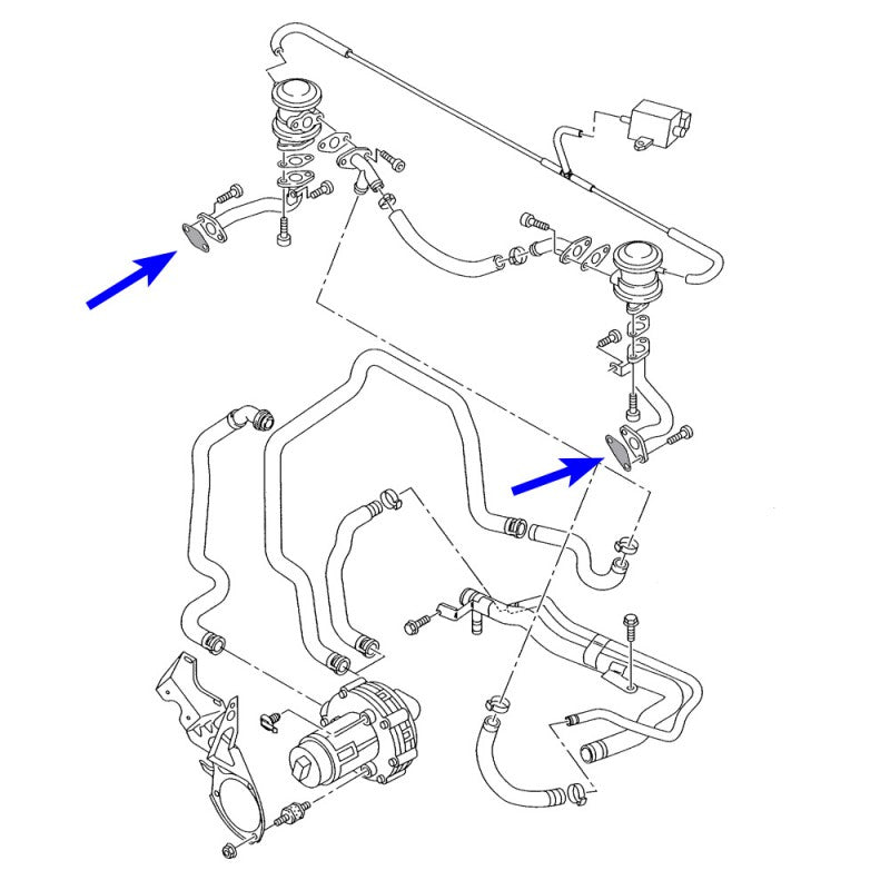 TAPPI PER ARIA SECONDARIA CON GUARNIZIONI PER AUDI 4.2 V8 BENZINA