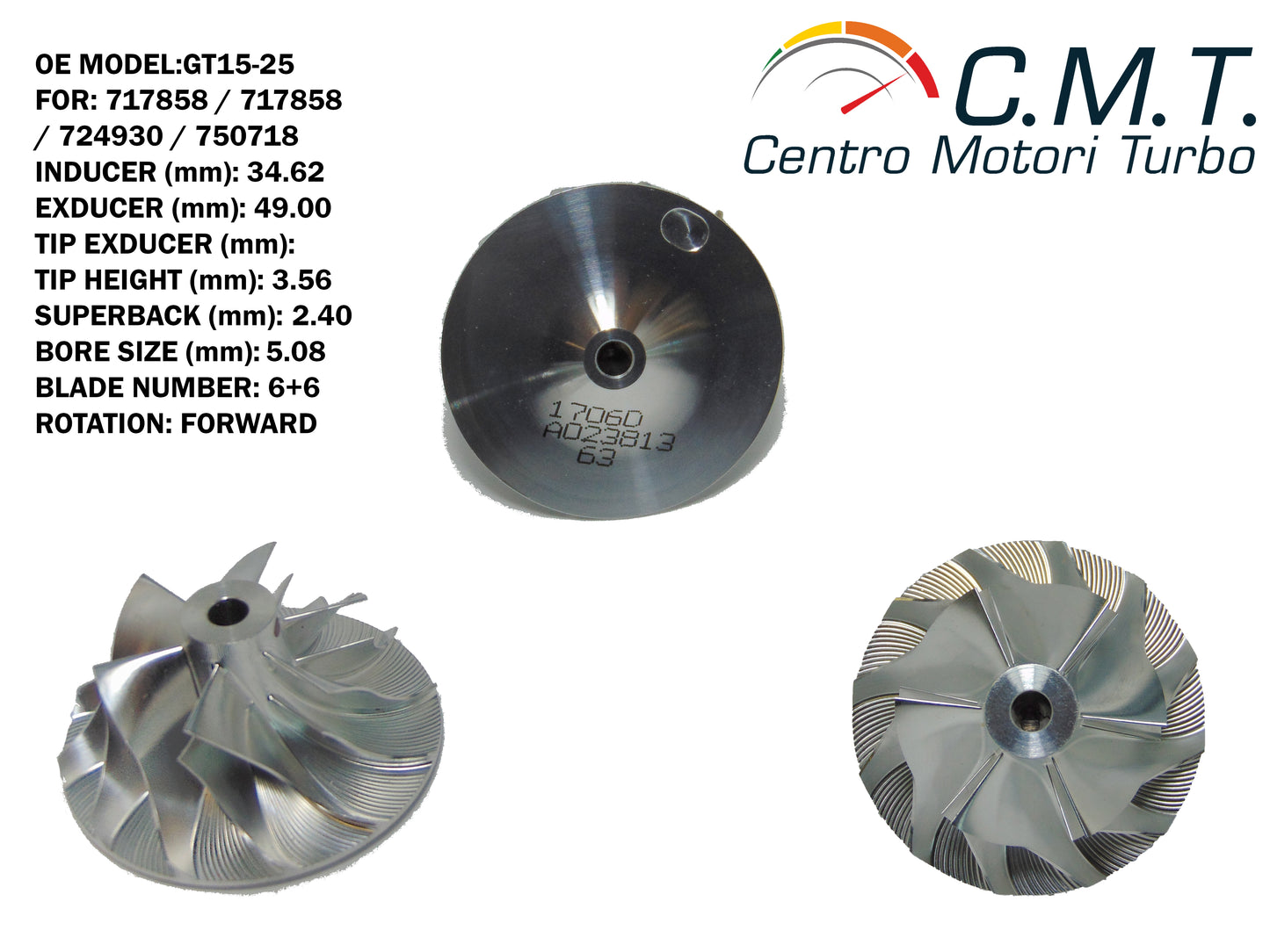 Girante Compressore in Avional 1706