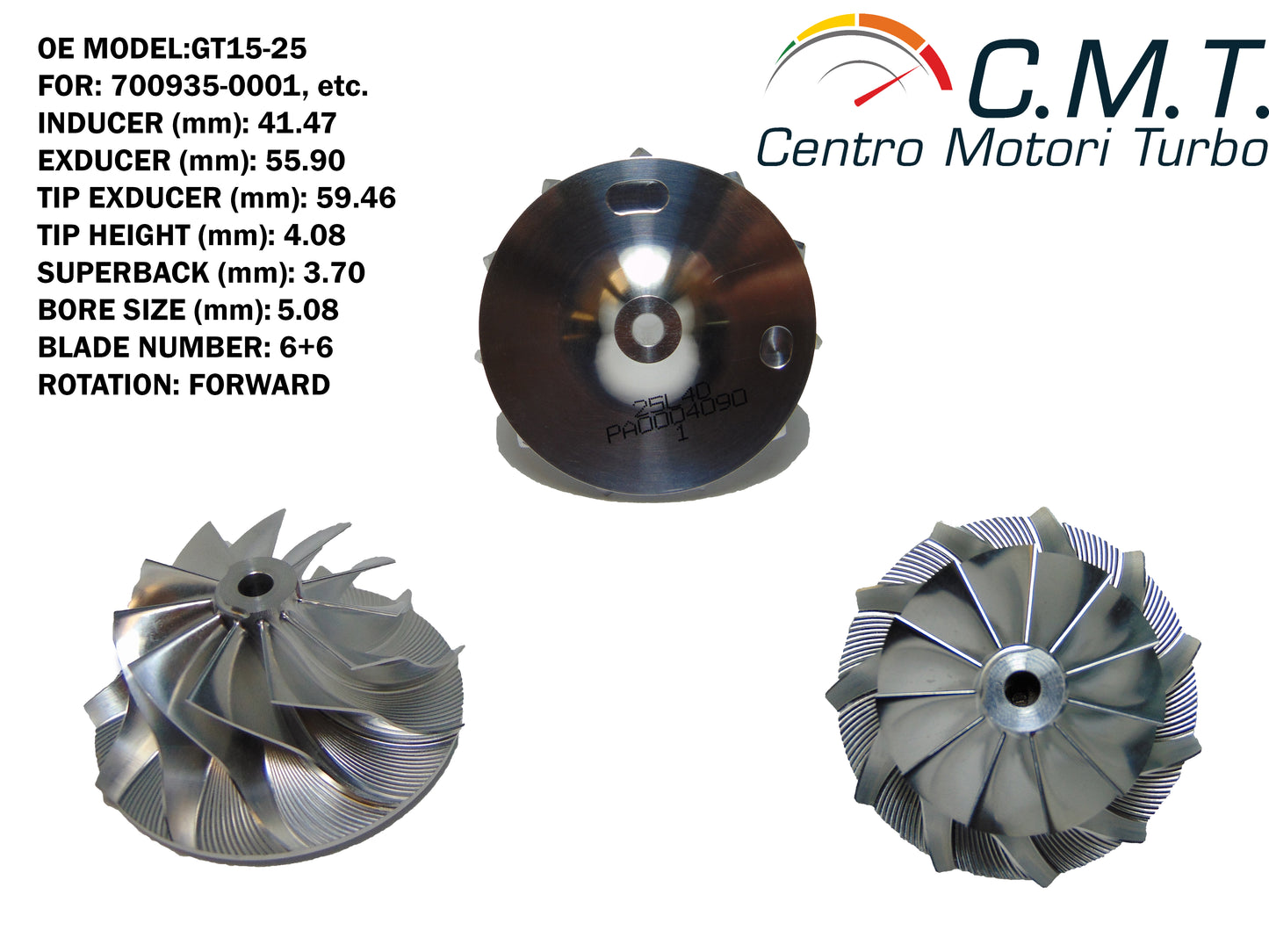 Girante Compressore in Avional 25L4