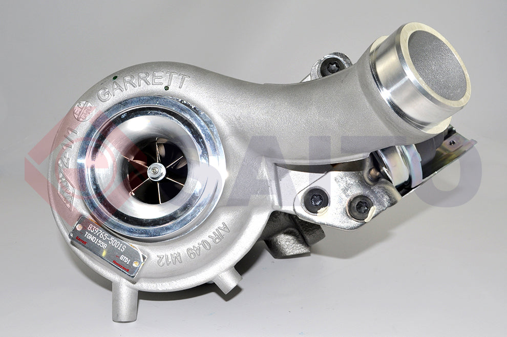 GARRETT 839765-5001S — foto di catalogo del turbo originale di base, vista 1; non documenta le maggiorazioni CMT