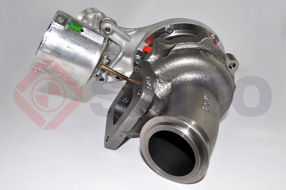 GARRETT 839765-5001S — foto di catalogo del turbo originale di base, vista 2; non documenta le maggiorazioni CMT