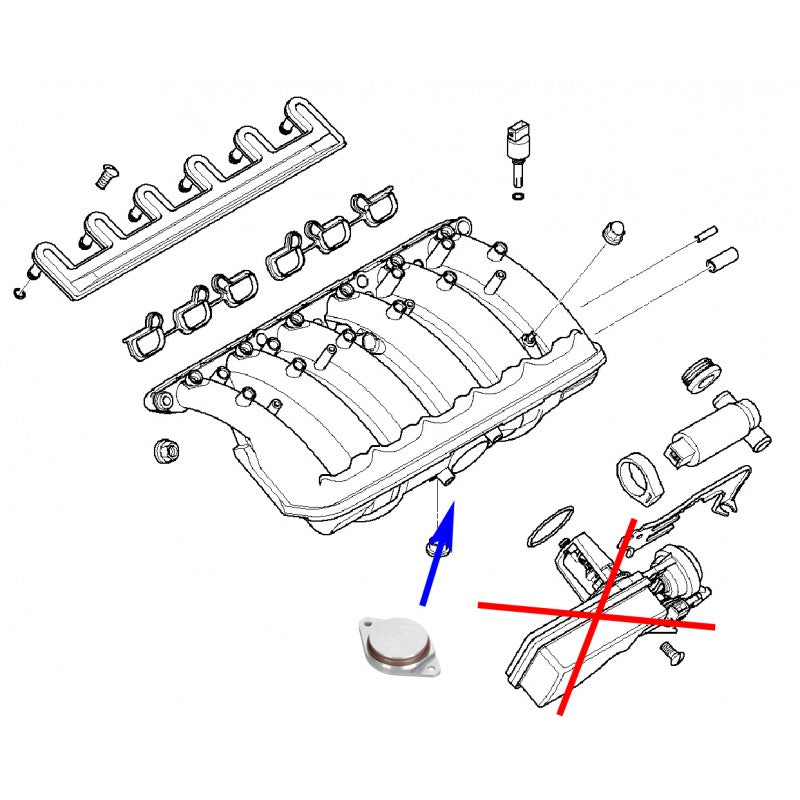 Tappo valvola DISA per BMW 3' E46 5' E39 7' E38 Z3 E36 con motori M52 B20 B25 B28