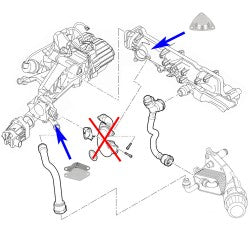 PIASTRA DI CHIUSURA VALVOLA EGR CON GUARNIZIONI PER RENAULT NISSAN CON PIASTRA DI CHIUSURA VALVOLA EGR CON GUARNIZIONI PER RENAULT NISSAN CON