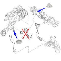 KIT PIASTRA DI CHIUSURA EGR PER FIAT DOBLO 500L 500X ALFA ROMEO GIULIETTA JEEP RENEGADE CON MOTORI 1.6 JTD