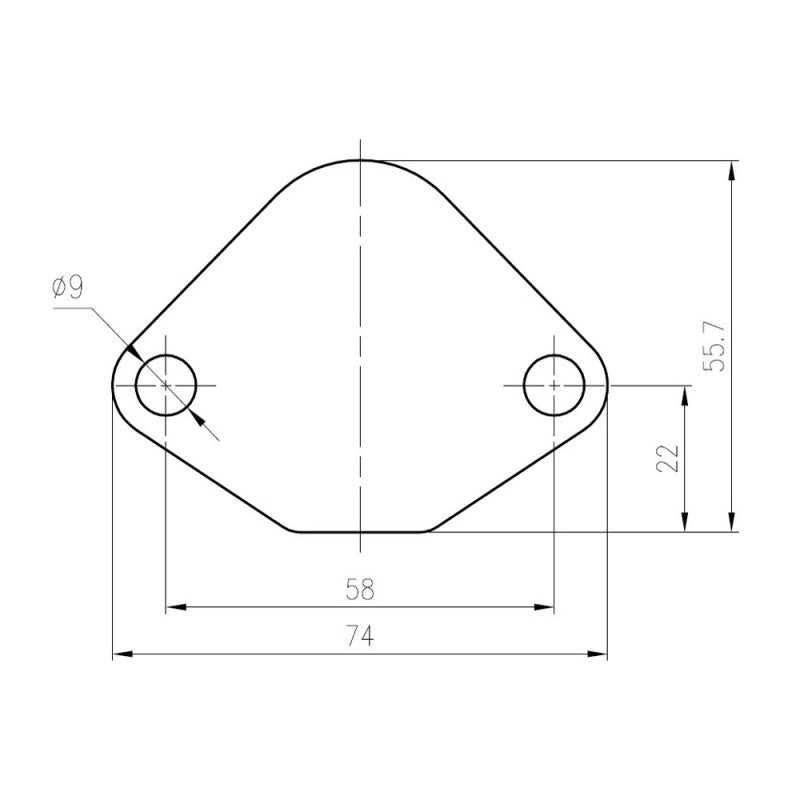 Piastra di chiusura della valvola EGR con guarnizione per motori Opel C16NZ