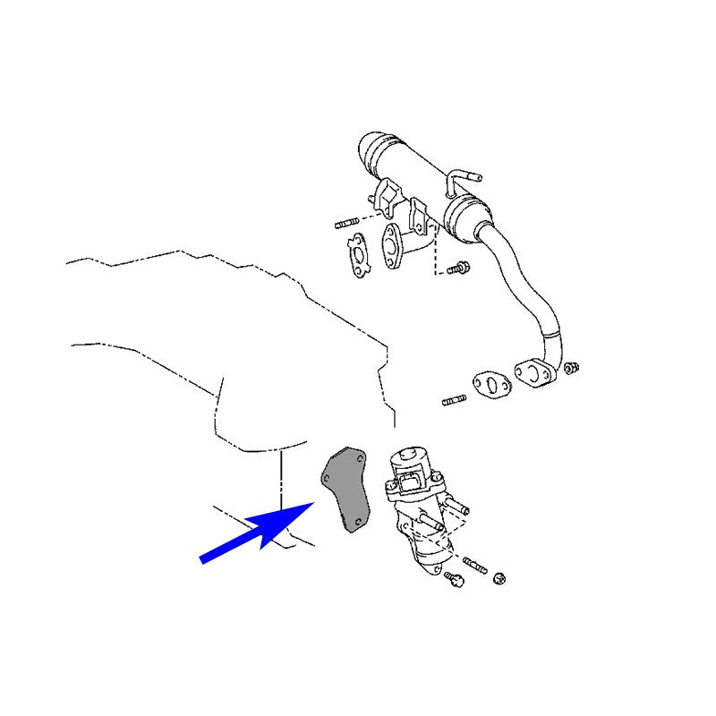 Piastra di chiusura della valvola EGR con guarnizione per Toyota Avensis Corolla Previa RAV4 con motori 2.0 D-4D