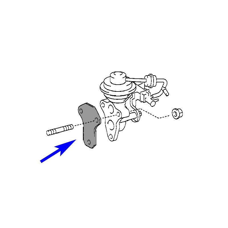 Piastra di chiusura della valvola EGR con guarnizione per Toyota Avensis Corolla Previa RAV4 con motori 2.0 D-4D