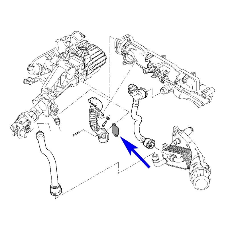 Piastra di chiusura valvola EGR con guarnizioni per Fiat Alfa Opel Vauxhall Saab 1.6 1.9 2.0 JTDM CDTI
