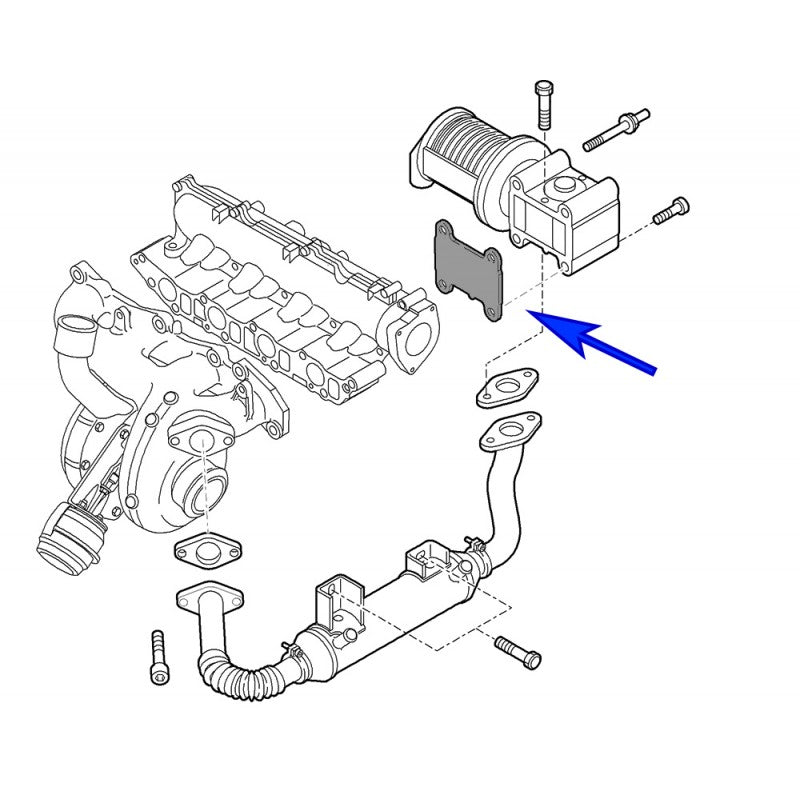 Piastra di chiusura valvola EGR con guarnizioni per motori Fiat Alfa Romeo Lancia Opel Saab 1.9 16V 2.4 20V JTD CDTI TiD