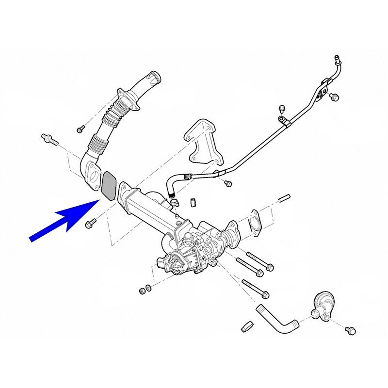 Piastra di chiusura valvola EGR con guarnizioni per Fiat Ducato 2.3 JTD Iveco Daily con motori 2.3 HPI
