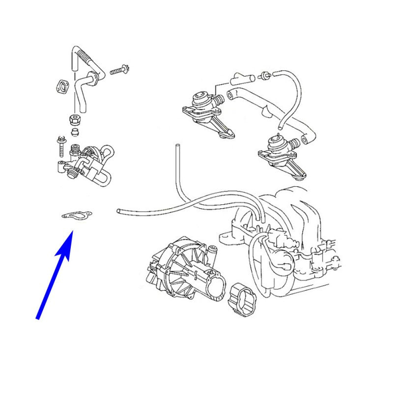 Piastra di chiusura della valvola EGR con guarnizioni per Mercedes-Benz W202 W203 W210 W211 W463 W163 W639 M112 M113