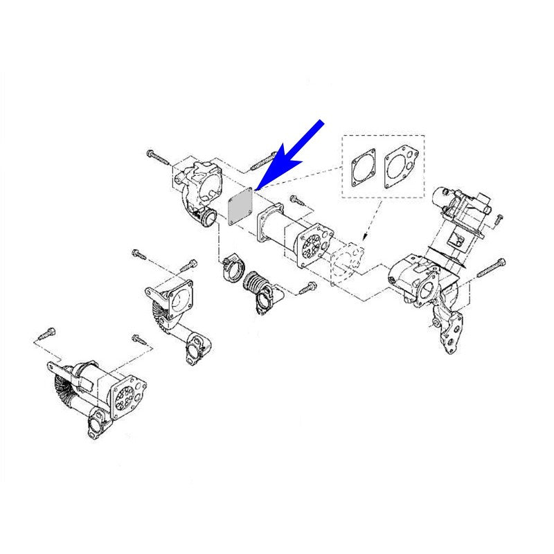 Piastra di chiusura della valvola EGR con guarnizioni per Renault Nissan Dacia Suzuki 1.5 dCi DDiS