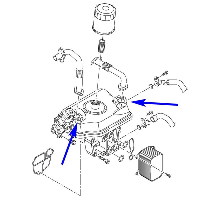 Piastra di chiusura della valvola EGR con guarnizioni per motori Volkswagen Transporter T5 2.0 BiTDI CFCA