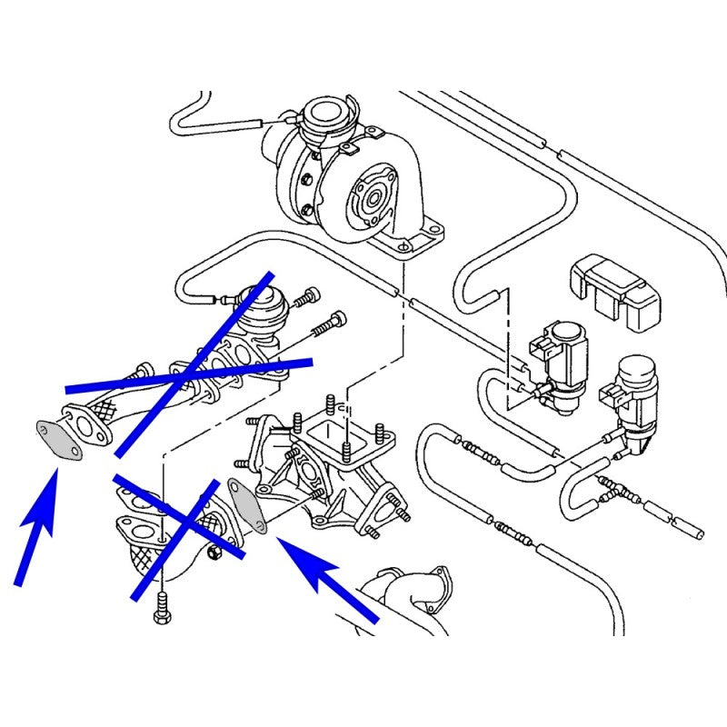 Piastre di chiusura della valvola EGR con guarnizioni per VW Audi Seat Skoda con motori V6 2.5 TDI