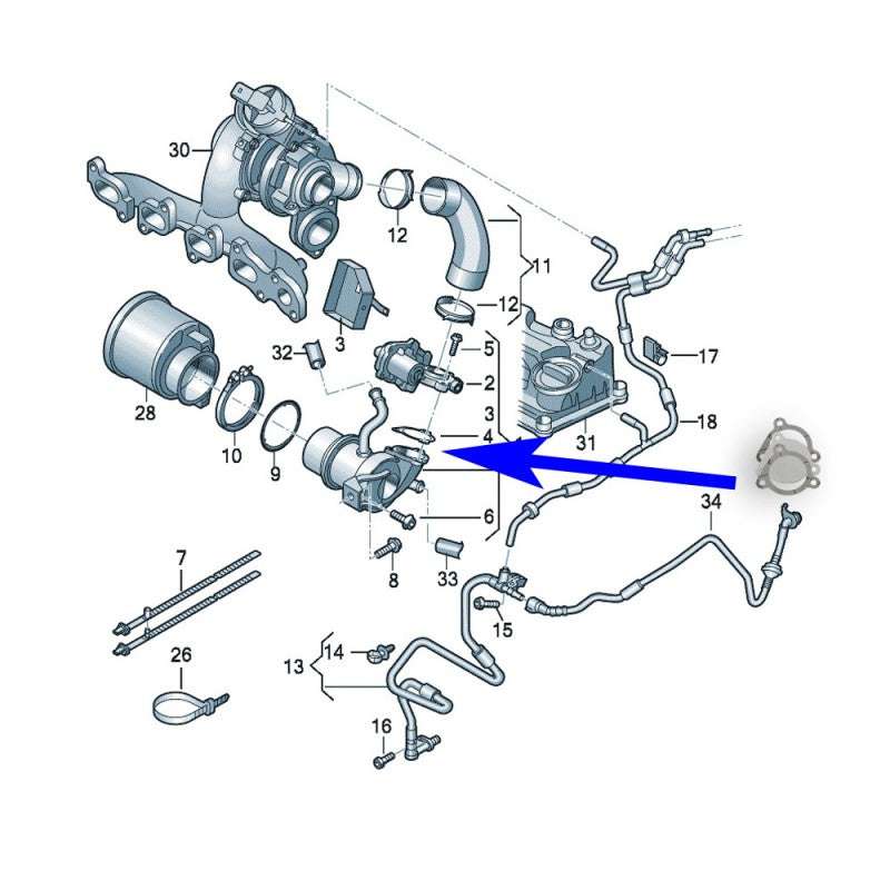 PIASTRA DI CHIUSURA VALVOLA EGR CON GUARNIZIONI PER MOTORI VW AUDI SKO Seat Tdi - Foto 14