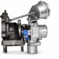 Turbina Maggiorata IHI RHF3 VL38 con attuatore color metallo - vista laterale